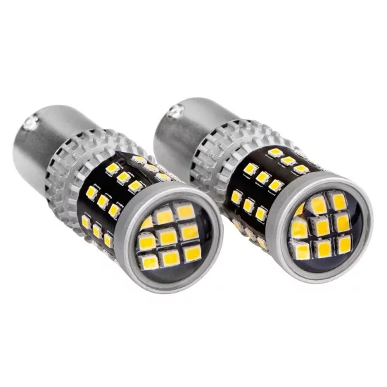 Amio - ΛΑΜΠΑΚΙΑ ΜΟΝΟΠΟΛΙΚΑ LED ΛΕΥΚΑ CAN-BUS P21W BA15S 1156 39xSMD 2016 - 2 TEM. (02799/AM)