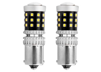 Amio - ΛΑΜΠΑΚΙΑ ΜΟΝΟΠΟΛΙΚΑ LED ΛΕΥΚΑ CAN-BUS P21W BA15S 1156 39xSMD 2016 - 2 TEM. (02799/AM)