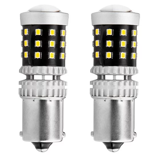 Amio - ΛΑΜΠΑΚΙΑ ΜΟΝΟΠΟΛΙΚΑ LED ΛΕΥΚΑ CAN-BUS P21W BA15S 1156 39xSMD 2016 - 2 TEM. (02799/AM)