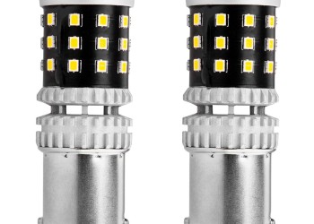 Amio - ΛΑΜΠΑΚΙΑ ΔΙΠΟΛΙΚΑ LED ΛΕΥΚΑ CAN-BUS P21/5w BAY15D 12/24V 39xSMD 2016 - 2 TEM. (02800/AM)