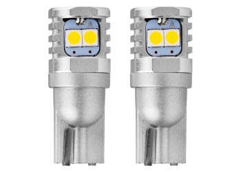 Amio - T10 W5W/W10W 12/24V W2,1x9,5d 6SMDx3030 ΛΕΥΚΟ (ΚΑΡΦΩΤΟ - CAN-BUS) 2ΤΕΜ. (02801/AM)