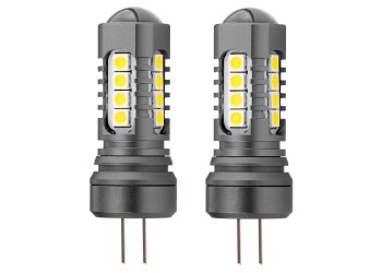 Amio - ΛΑΜΠΑΚΙΑ HP24W 12/24V 18xSMD 3030 LED ΛΕΥΚΑ CAN-BUS - 2 TEM. (02803/AM)