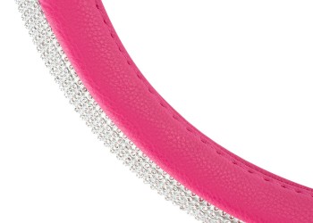 Amio - ΚΑΛΥΜΜΑ ΤΙΜΟΝΙΟΥ SWC-36 M 37-39cm ΣΕ ΡΟΖ / ΦΟΥΞΙΑ ΧΡΩΜΑ ΜΕ ΠΕΡΙΜΕΤΡΙΚΑ STRASS - 1 ΤΕΜ. (02809/AM)