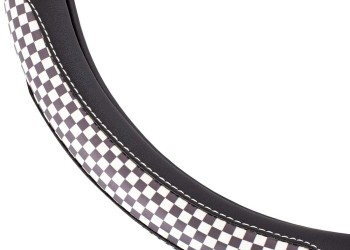 Amio - ΚΑΛΥΜΜΑ ΤΙΜΟΝΙΟΥ 37/39CM SWC-39-M ΜΑΥΡΟ ΜΕ ΛΕΥΚΗ ΡΑΦΗ ΔΕΡΜΑΤΙΝΗ ( ΚΑΡΟ ΣΗΜΑΙΑ) - 1 ΤΕΜ. (02812/AM)