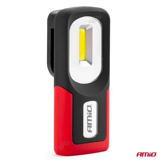 Amio - ΦΑΚΟΣ ΕΡΓΑΣΙΑΣ ΧΕΙΡΟΣ ΜΕ ΓΑΝΤΖΟ/ΜΑΓΝΗΤΗ MICRO USB COB LED 1200mAh 50x31x117mm - 1 τεμ. (02816/AM)