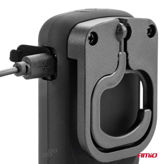 Amio - ΦΑΚΟΣ ΕΡΓΑΣΙΑΣ ΧΕΙΡΟΣ ΜΕ ΓΑΝΤΖΟ/ΜΑΓΝΗΤΗ MICRO USB COB LED 1200mAh 50x31x117mm - 1 τεμ. (02816/AM)