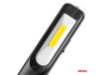 Amio - ΦΑΚΟΣ ΕΡΓΑΣΙΑΣ ΧΕΙΡΟΣ ΜΕ ΓΑΝΤΖΟ/ΜΑΓΝΗΤΗ MICRO USB COB+XPE LED 1200mAh 22x28x164mm - 1 τεμ. (02817/AM)