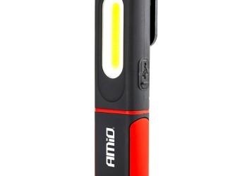 Amio - ΦΑΚΟΣ ΕΡΓΑΣΙΑΣ ΧΕΙΡΟΣ ΜΕ ΓΑΝΤΖΟ/ΜΑΓΝΗΤΗ MICRO USB COB+XPE LED 1200mAh 31x42x154mm - 1 τεμ. (02818/AM)