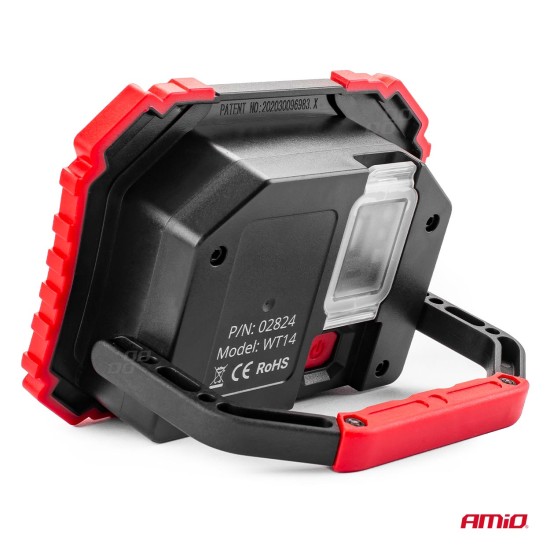 Amio - ΦΑΚΟΣ ΕΡΓΑΣΙΑΣ ΜΕ ΕΠΙΤΡΑΠΕΖΙΑ ΒΑΣΗ ΣΤΗΡΙΞΗΣ WT14 12w COB LED 2200mAh MICRO USB 145x103x40mm - 1 τεμ. (02824/AM)