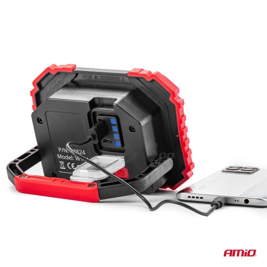 Amio - ΦΑΚΟΣ ΕΡΓΑΣΙΑΣ ΜΕ ΕΠΙΤΡΑΠΕΖΙΑ ΒΑΣΗ ΣΤΗΡΙΞΗΣ WT14 12w COB LED 2200mAh MICRO USB 145x103x40mm - 1 τεμ. (02824/AM)