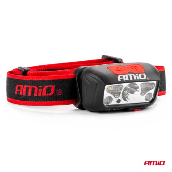 Amio - ΦΑΚΟΣ ΚΕΦΑΛΗΣ ΕΡΓΑΣΙΑΣ LH03 1200mAh MICRO USB XPE+2LED+2SMD 180FLUX 8x7x7cm - 1 τεμ. (02825/AM)