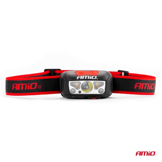 Amio - ΦΑΚΟΣ ΚΕΦΑΛΗΣ ΕΡΓΑΣΙΑΣ LH03 1200mAh MICRO USB XPE+2LED+2SMD 180FLUX 8x7x7cm - 1 τεμ. (02825/AM)