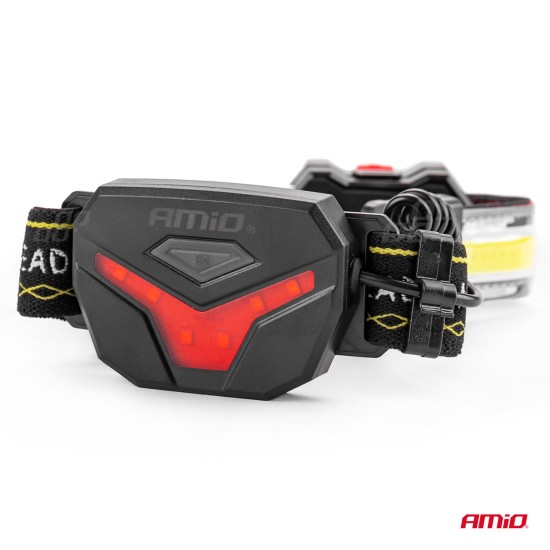 Amio - ΦΑΚΟΣ ΚΕΦΑΛΗΣ ΕΡΓΑΣΙΑΣ LH04 ΜΕ ΑΝΑΚΛΑΣΤΙΚΟ ΙΜΑΝΤΑ USB-TYPE C 1500mAh XT+3030+COB LED 180FLUX - 1 τεμ. (02826/AM)