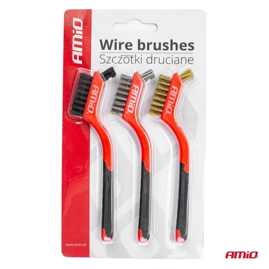 Amio - ΣΥΡΜΑΤΟΒΟΥΡΤΣΕΣ ΣΕΤ 3ΤΕΜ 180mm (02827/AM)