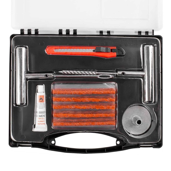 Amio - ΚΙΤ ΕΠΙΣΚΕΥΗΣ ΕΛΑΣΤΙΚΩΝ ΜΕ ΚΟΡΔΟΝΙ 36ΤΕΜ ΣΕ ΚΟΥΤΙ ΜΕΤΑΦΟΡΑΣ - 1 τεμ. (02829/AM)