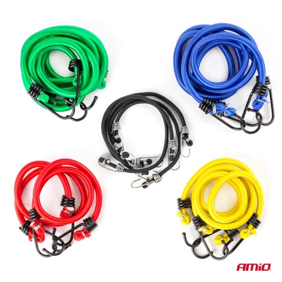 Amio - ΧΤΑΠΟΔΙΑ ΕΛΑΣΤΙΚΑ (4mmΧ25cm 4ΤΕΜ)(8mmX45cm 2ΤΕΜ)(8mmΧ60cm 2ΤΕΜ)(8mmX75cm 2ΤΕΜ)(8mmX90cm 2ΤΕΜ) - 12 ΤΕΜ. (02836/AM)