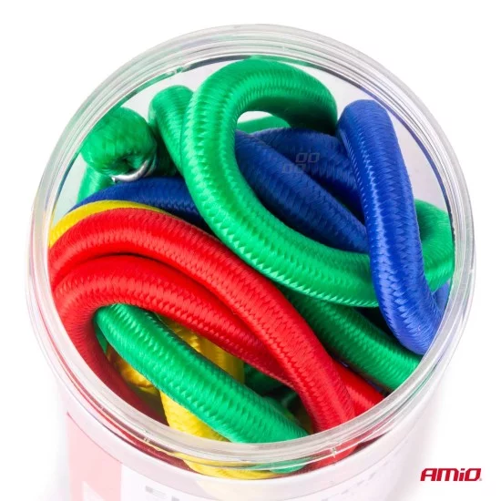 Amio - ΧΤΑΠΟΔΙΑ ΕΛΑΣΤΙΚΑ (4mmΧ25cm 4ΤΕΜ)(8mmX45cm 2ΤΕΜ)(8mmΧ60cm 2ΤΕΜ)(8mmX75cm 2ΤΕΜ)(8mmX90cm 2ΤΕΜ) - 12 ΤΕΜ. (02836/AM)