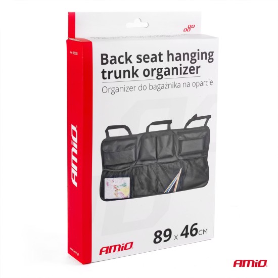 Amio - ΘΗΚΕΣ ΠΛΑΤΗΣ ΚΑΘΙΣΜΑΤΟΣ ORGANIZER - ΘΗΚΗ ΟΡΓΑΝΩΣΗΣ ΦΟΡΤΗΓΟΥ CO-6 ΜΑΥΡΟ ΧΡΩΜΑ 89x46cm - 1 ΤΕΜ. (02838/AM)