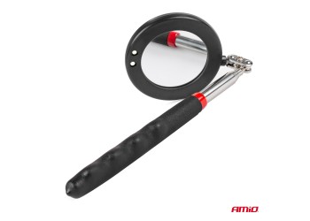 Amio - ΚΑΘΡΕΠΤΗΣ ΧΕΙΡΟΣ ΤΗΛΕΣΚΟΠΙΚΟΣ 50mm 28-87cm 360 ΜΟΙΡΕΣ ΜΕ ΦΩΣ LED - 1 ΤΕΜ. (02840/AM)