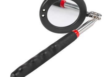 Amio - ΚΑΘΡΕΠΤΗΣ ΧΕΙΡΟΣ ΤΗΛΕΣΚΟΠΙΚΟΣ 50mm 28-87cm 360 ΜΟΙΡΕΣ ΜΕ ΦΩΣ LED - 1 ΤΕΜ. (02840/AM)