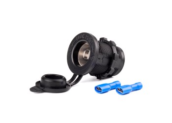 Amio - ΠΡΙΖΑ ΑΝΑΠΤΗΡΑ ΜΕ ΚΑΠΑΚΙ 12/24V ΜΑΥΡΗ MOD-01 - 1 τεμ. (02851/AM)