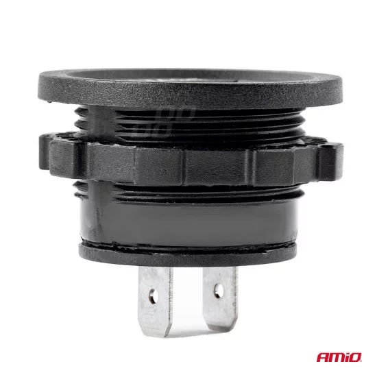 Amio - ΒΟΛΤΟΜΕΤΡΟ ΨΗΦΙΑΚΟ ΣΕ ΠΡΙΖΑ ΣΤΡΟΓΓΥΛΟ ΜΕ ΚΟΚΚΙΝΟ ΦΩΣ 3-32V Φ 37mm x 32mm MOD-02 - 1 τεμ. (02852/AM)