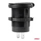Amio - ΠΡΙΖΑ ΜΕ 2 ΘΥΡΕΣ USB 12/24V - 2x5V/2.1A Φ37mmX51mm MOD-04 - 1 τεμ. (02854/AM)
