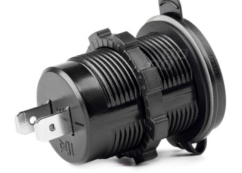 Amio - ΠΡΙΖΑ ΦΟΡΤΙΣΤΗΣ USB + TYPE C QUICK CHARGE 12/24V Φ37mmX51mm MOD-08 - 1 τεμ. (02858/AM)