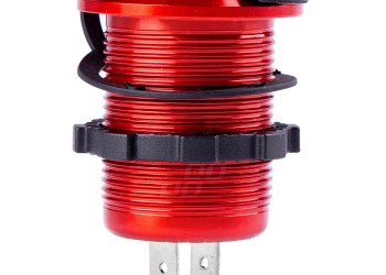 Amio - ΠΡΙΖΑ ΦΟΡΤΙΣΗΣ ΜΕ 2 ΘΥΡΕΣ USB ΚΑΙ ΨΗΦΙΑΚΟ ΒΟΛΤΟΜΕΤΡΟ ΜΕ ΚΑΠΑΚΙ ΚΟΚΚΙΝΗ 12/24V 5V 3.1A MOD-11 - 1 τεμ. (02861/AM)