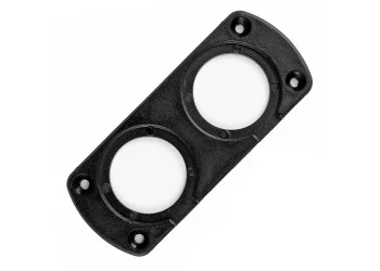 Amio - ΠΑΝΕΛ ΔΙΠΛΟ ΓΙΑ ΠΡΙΖΕΣ ΜΑΥΡΟ MOD-13 105x43x4,5 mm ΔΙΑΜΕΤΡΟ ΤΡΥΠΑΣ: 3cm (02863/AM)