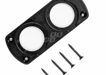 Amio - ΠΑΝΕΛ ΔΙΠΛΟ ΓΙΑ ΠΡΙΖΕΣ ΜΑΥΡΟ MOD-13 105x43x4,5 mm ΔΙΑΜΕΤΡΟ ΤΡΥΠΑΣ: 3cm (02863/AM)