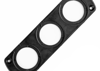 Amio - ΠΑΝΕΛ ΤΡΙΠΛΟ ΓΙΑ ΠΡΙΖΕΣ ΜΑΥΡΟ MOD-13 151x43x4,5 mm ΔΙΑΜΕΤΡΟ ΤΡΥΠΑΣ: 3cm (02864/AM)