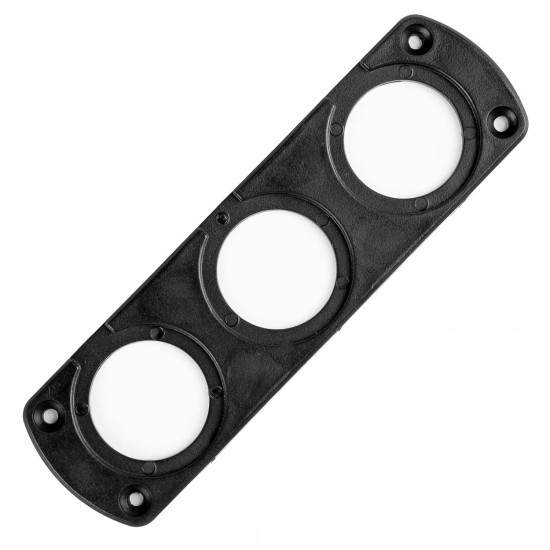 Amio - ΠΑΝΕΛ ΤΡΙΠΛΟ ΓΙΑ ΠΡΙΖΕΣ ΜΑΥΡΟ MOD-13 151x43x4,5 mm ΔΙΑΜΕΤΡΟ ΤΡΥΠΑΣ: 3cm (02864/AM)