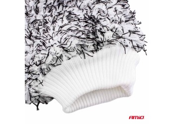 Amio - ΓΑΝΤΙ ΠΛΥΣΙΜΑΤΟΣ ΜΕ ΜΙΚΡΟΙΝΕΣ (MICROFIBER) 25x18cm 600g/sqm ΑΣΠΡΟ/ΜΑΥΡΟ - 1 Τεμ. (02870/AM)