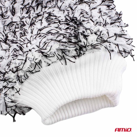 Amio - ΓΑΝΤΙ ΠΛΥΣΙΜΑΤΟΣ ΜΕ ΜΙΚΡΟΙΝΕΣ (MICROFIBER) 25x18cm 600g/sqm ΑΣΠΡΟ/ΜΑΥΡΟ - 1 Τεμ. (02870/AM)