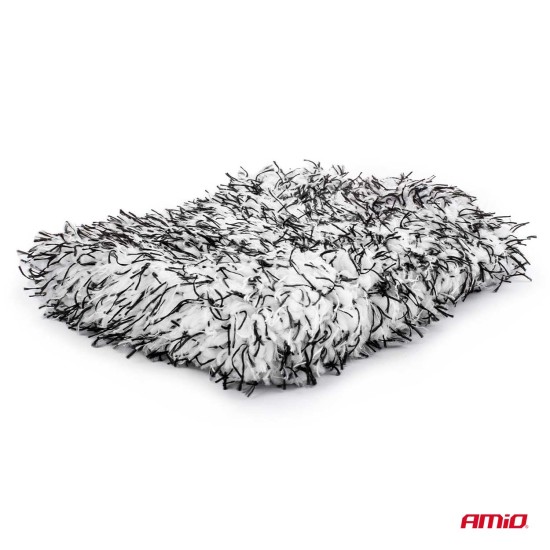 Amio - ΓΑΝΤΙ ΠΛΥΣΙΜΑΤΟΣ ΜΕ ΜΙΚΡΟΙΝΕΣ (MICROFIBER) 25x18cm 600g/sqm ΑΣΠΡΟ/ΜΑΥΡΟ - 1 Τεμ. (02870/AM)