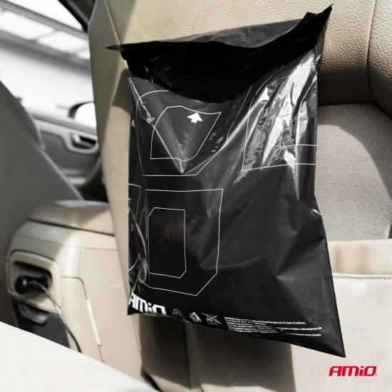 Amio - ΣΑΚΟΥΛΕΣ ΑΠΟΡΡΙΜΑΤΩΝ ΟΧΗΜΑΤΟΣ (ΥΛΙΚΟ: PE ΠΛΑΣΤΙΚΟ) ΜΑΥΡΟ ΧΡΩΜΑ - 25 τεμ. (02872/AM)