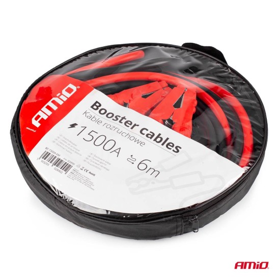 Amio - ΡΕΥΜΑΤΟΔΟΤΕΣ 1500A 6m (ΚΑΛΩΔΙΑ ΦΟΡΤΙΣΗΣ ΜΠΑΤΑΡΙΑΣ) – 1 σετ (02890/AM)