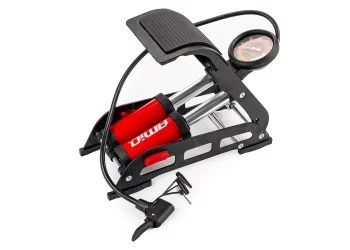 Amio - ΤΡΟΜΠΑ ΑΕΡΟΣ ΠΟΔΗΛΑΤΟΥ ΠΟΔΙΟΥ ΔΙΠΛΟ ΠΙΣΤΟΝΙ 2x45mm ΜΕΤΑΛΛΙΚΗ 160PSI ΜΕ ΜΑΝΟΜΕΤΡΟ PU07 - 1 τεμ. (02894/AM)