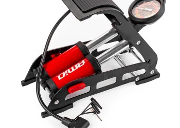 Amio - ΤΡΟΜΠΑ ΑΕΡΟΣ ΠΟΔΗΛΑΤΟΥ ΠΟΔΙΟΥ ΔΙΠΛΟ ΠΙΣΤΟΝΙ 2x45mm ΜΕΤΑΛΛΙΚΗ 160PSI ΜΕ ΜΑΝΟΜΕΤΡΟ PU07 - 1 τεμ. (02894/AM)