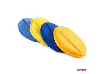 Amio - ΣΦΟΥΓΓΑΡΙΑ ΓΥΑΛΙΣΜΑΤΟΣ ΣΤΡΟΓΓΥΛΑ ΜΕ ΛΑΒΗ 4x125mm​ - 4 ΤΕΜ. (02905/AM)