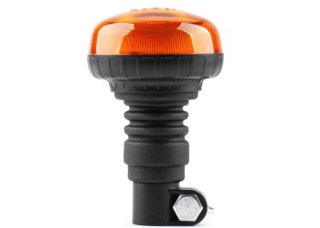 Amio - ΦΑΡΟΣ ΠΕΡΙΣΤΡΕΦΟΜΕΝΟΣ LED MINI 12/24V 18SMD ΕΛΑΣΤΙΚΟΣ ΒΙΔΩΤΟΣ ΠΟΡΤΟΚΑΛΙ 138x86mm -1 ΤΕΜ. (02921/AM)