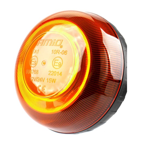 Amio - ΦΑΡΟΣ LED MINI 12/24V 18SMD ΒΙΔΩΤΟΣ ΠΟΡΤΟΚΑΛΙ 91x86mm - 1 TEM. (02923/AM)