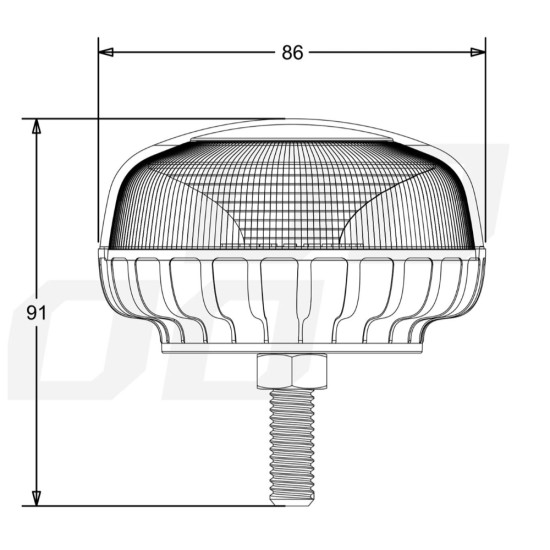 Amio - ΦΑΡΟΣ LED MINI 12/24V 18SMD ΒΙΔΩΤΟΣ ΠΟΡΤΟΚΑΛΙ 91x86mm - 1 TEM. (02923/AM)
