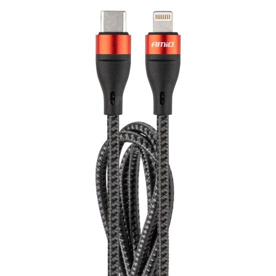 Amio - ΚΑΛΩΔΙΟ ΦΟΡΤΙΣΗΣ ΚΑΙ ΣΥΓΧΡΟΝΙΣΜΟΥ USB TYPE C ΣΕ APPLE LIGHTNING 100cm 2.4A UC-17 - 1 ΤΕΜ. (02929/AM)