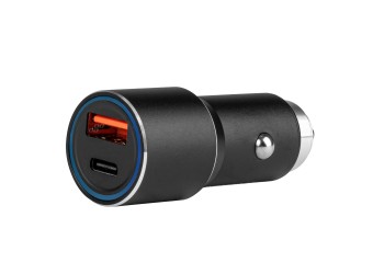 Amio - ΦΟΡΤΙΣΤΗΣ ΑΝΑΠΤΗΡΑ ΚΙΝΗΤΩΝ ΑΛΟΥΜΙΝΙΟΥ 12/24V USB + USB TYPE C 38W FAST CHARGE PRO-08 - 1 τεμ. (02934/AM)