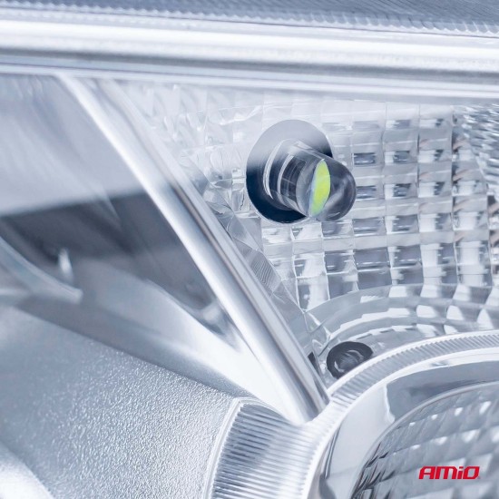 Amio - T10 W5W 12V COB LED ΛΕΥΚΟ ΧΡΩΜΑ CLEAR WHITE 100ΤΕΜ. (02955/AM)