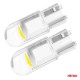 Amio - T10 W5W 12V COB LED ΛΕΥΚΟ ΧΡΩΜΑ CLEAR WHITE 100ΤΕΜ. (02955/AM)