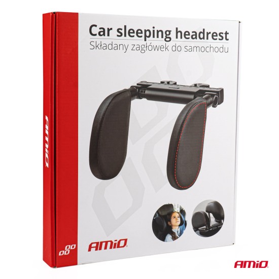 Amio - ΠΡΟΣΚΕΦΑΛΟ ΑΥΤΟΚΙΝΗΤΟΥ ΡΥΘΜΙΖΟΜΕΝΟ ΓΙΑ ΣΤΗΡΙΞΗ ΑΥΧΕΝΑ ΣΕ ΜΑΥΡΟ ΧΡΩΜΑ ΑΠΟ ΔΕΡΜΑΤΙΝΗ - 1 TEM. (02957/AM)