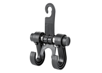 Amio - ΚΡΕΜΑΣΤΡΑ ΠΡΟΣΚΕΦΑΛΟΥ ΚΑΘΙΣΜΑΤΟΣ ΜΕ 2 ΓΑΝΤΖΟΥΣ (ΜΑΥΡΟ/ PP ΠΛΑΣΤΙΚΟ) - 1 ΤΕΜ. (02958/AM)